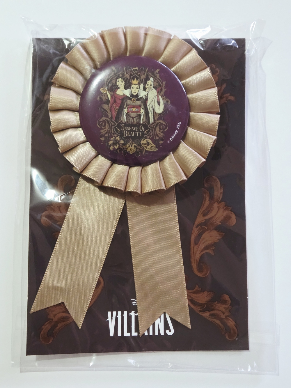 *3 for $30* Disney Villains "Essence of Beauty" Ribbon Pin Badge